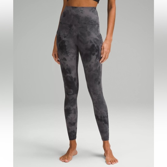 Lululemon align Women's Gray Tie-Dye Leggings high rise pockets - Picture 1 of 6